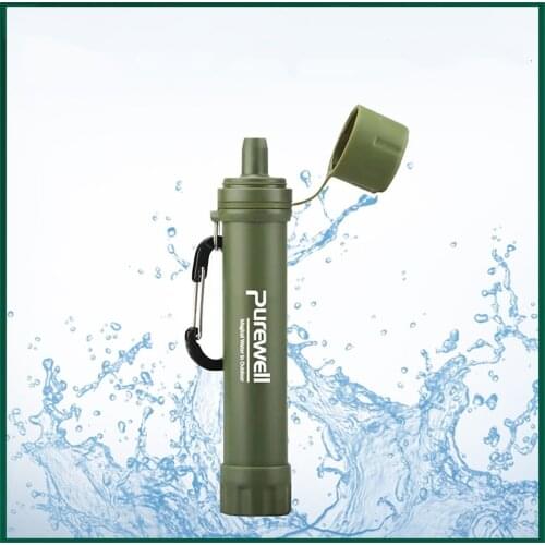Outdoor water purifiers, direct drinking water filtration tools in the wild, disinfecting personal portable filter straws