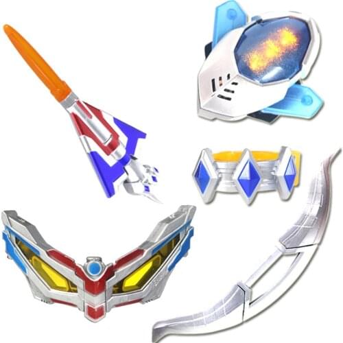 Ultraman Zero Peripherals Weapon toy Spear bracelet dart Childrens indoor role-playing toys gifts Unisex Plastic Model