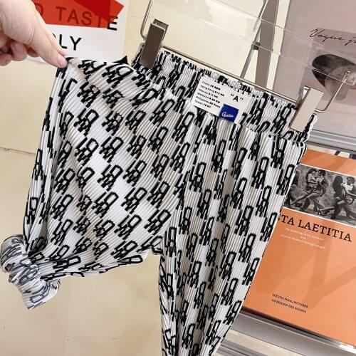 Korean Baby Boys and Girl Casual Pants 2021 Summer New Baby Girl Casual Trousers Kids Print Sport Pants 2-7Y Baby Mosquito Pants