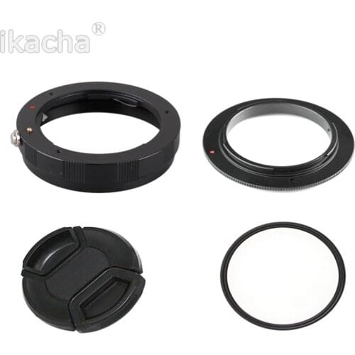 For Pentax Macro Lens Reverse Adapter Protection K-r K20D K-50 K-3 K-5 II K-5 IIs K-S1 Re-installed 58mm UV Filter Cap Hood