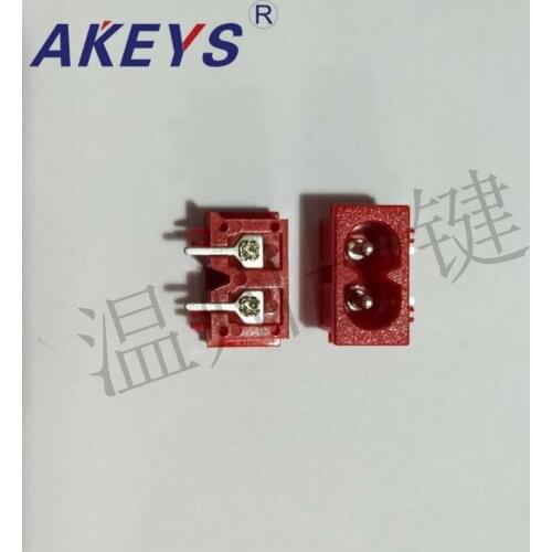10 PCS AC-019A-D AC power socket 90 degrees 8-character 8-character socket 10A250V plum blossom socket red