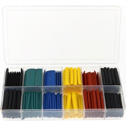 280pcs Heat Shrink Tubing Insulation Shrinkable Tube Assortment Electronic Polyolefin Wire Cable Sleeve Kit