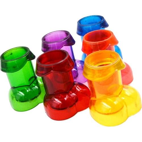 6Pcs Colorful Hen Party Cups Bachelor Party Decoration Plastic Winebowl Wedding Party Decor Supplies