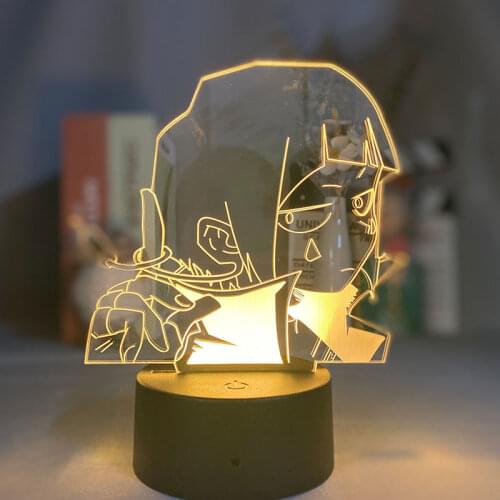 Acrylic 3D Lamp Kids Room Night Light Jiro Kyoka Figure Nightlight My Hero Academia Bluetooth Home Party Decor Birthday Fan Gift