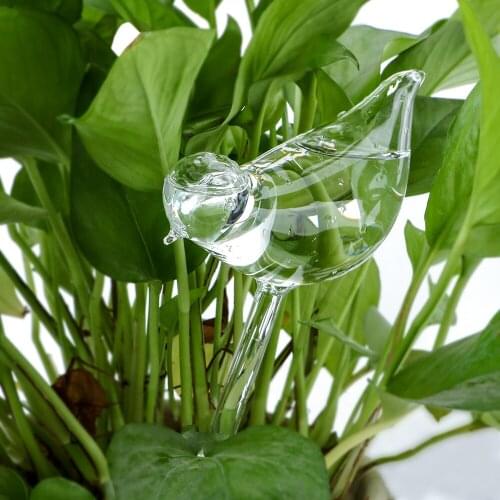 Automatic Self Watering Devices Clear Glass Watering Device Garden Plants Flowers Water Feeder Bird Shape Watering Cans
