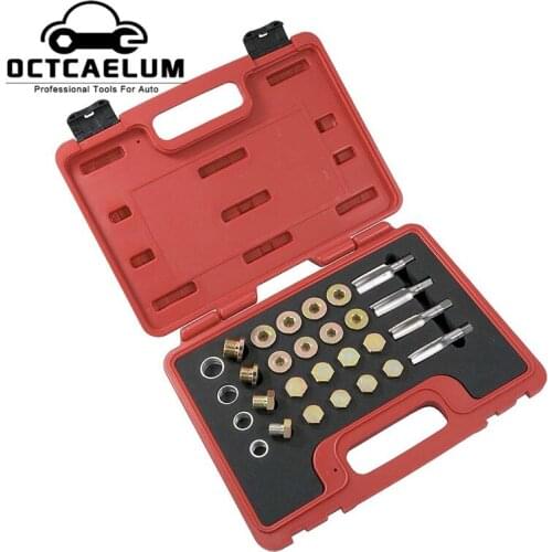 Car Oil Pan Gearbox Thread Repair Tool Kit Auto Sump Drain Plug Replacement Tool Set For BMW Mercedes Ford VW Motorcycle AT2041