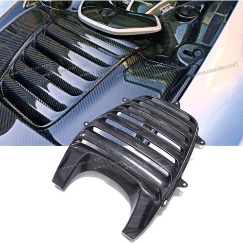 Commas Dry Carbon Fiber Rear Engine Hood Cover Boot Lid Tail Trim For McLaren MP4 650S OEM