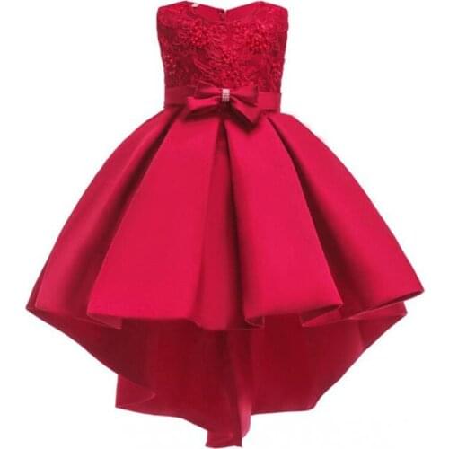 Baby Girls Princess Wedding Party Dress Children Kids Lace Flower Summer Pearl Dresses Christmas Vestidos Clothing Girl Clothes