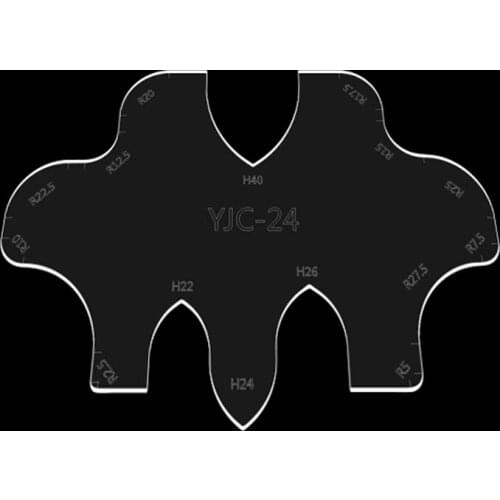 DIY Leather Handmade Craft Sewing Pattern Rounded corners Acrylic Stencil Sewing Template 19.5*13cm