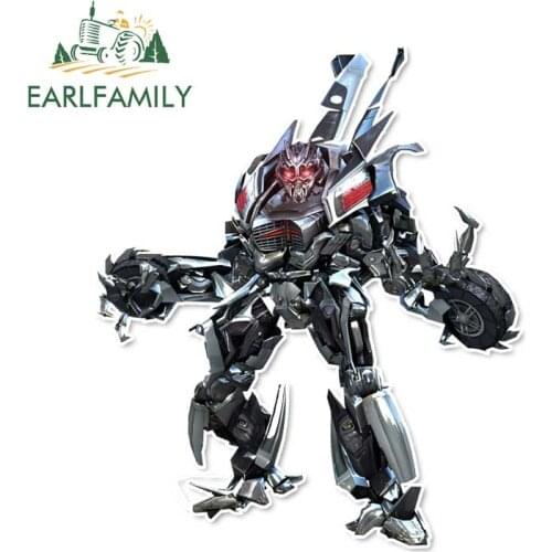 EARLFAMILY 13cm x 11cm for Transformers Car Stickers Creative Decals Trunk Skateboard Waterproof Occlusion Scratch Decor