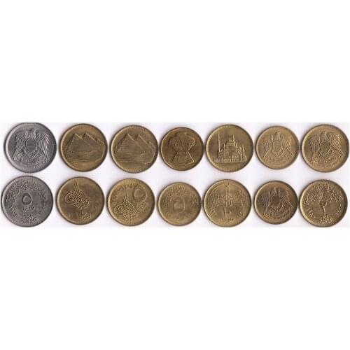 Egypt 7 Set coins Africa Original coin Collectible edition real Rare Commemorative Random year