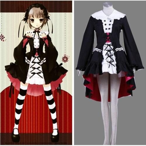 Suzumiya Haruhi no Yuuutsu Anime Nagato Yuki Black Dress Adult Kid Halloween Cosplay Costume