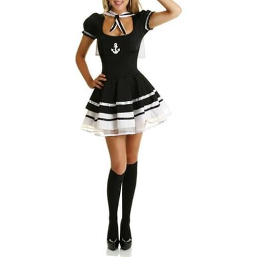 Trade Sailor Suit Halloween Outfit Role-playing Uniform Sexy Foreign Navy Black For Women
