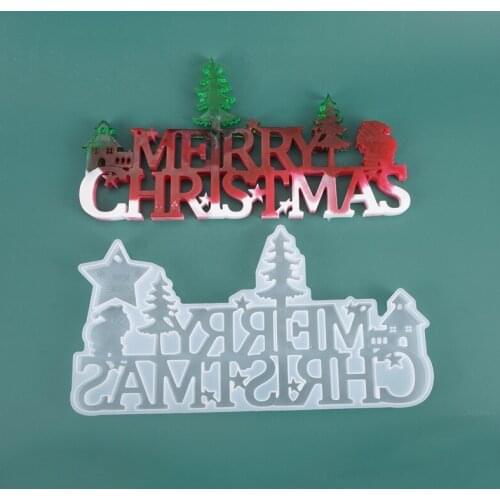 Crystal Epoxy Mould Christmas DIY Silicone Mold Listed Decorations Resin Mold Silicone Soap Mold Handcraft Making Tool Mould