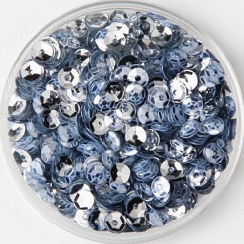50g(10000pcs) 4mm Cup Loose Sequins Round Paillette Wedding Garment Accessory Sewing Craft Silver Confetti Spangles