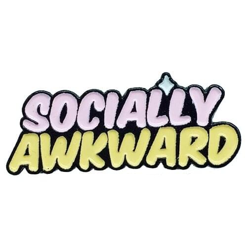 Pink Letter Metal Enamel Brooch Personality Fashion Social Barrier Badge Pin Creative Trendy Costume Backpack Jewelry Gift