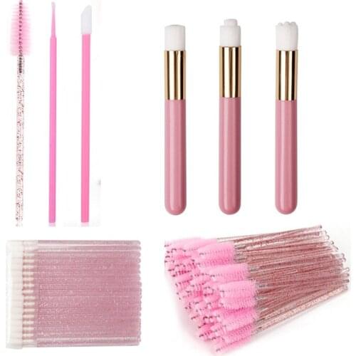 Eyelash Brush Kits Disposable Cotton Swab Micro Lip Eyebrow brush Mascara Wand Applicator Spoolers Eye Lashes Cosmetic Brushes