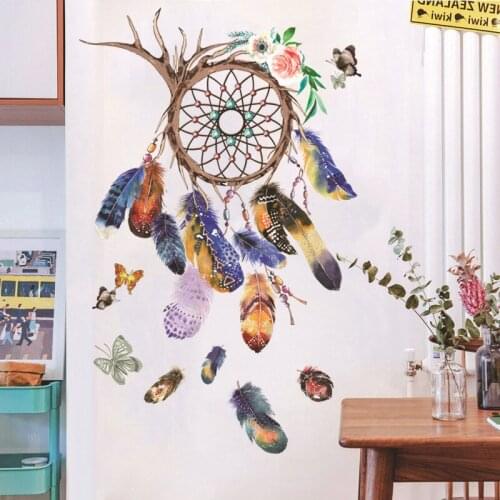 30x90CM Dream Catcher Wall Sticker For Living Room Bedroom Door Glass Decoration Removable Wall Decals DIY Murals Home decor
