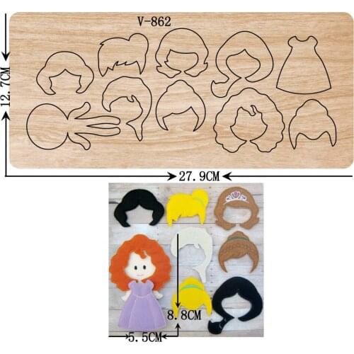 New princess wooden dies cutting dies for scrapbooking /Multiple sizes /V-862