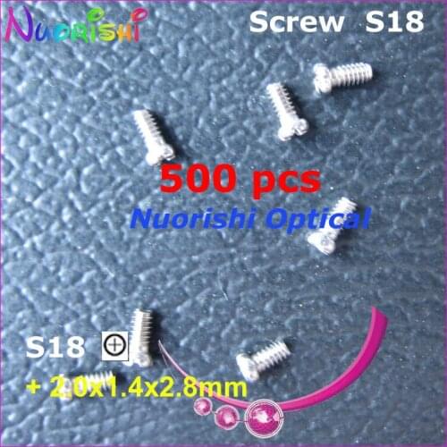 S18 2.0X1.4X2.8mm 500pcs Sunglass Eyewear Eyegalss Glasses Spectacle Repairing Mini Screws Head in - or + Type Free Shipping