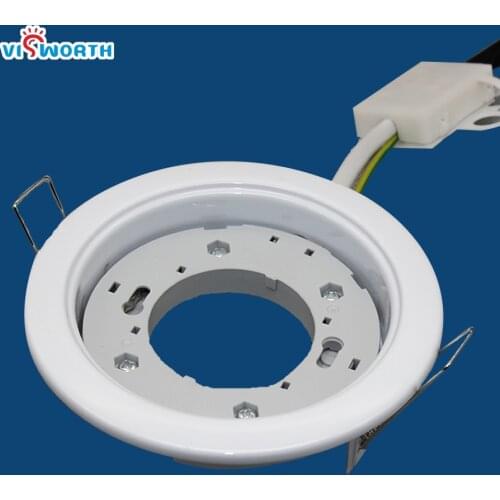 GX53 lamp base gx53 lamp holder fix gx53 led lamp Gx53 holder White body stainless steel bases