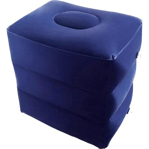 Portable long-distance travel inflatable foot pad airplane sleeping artifact ride train hard seat leg rest footrest