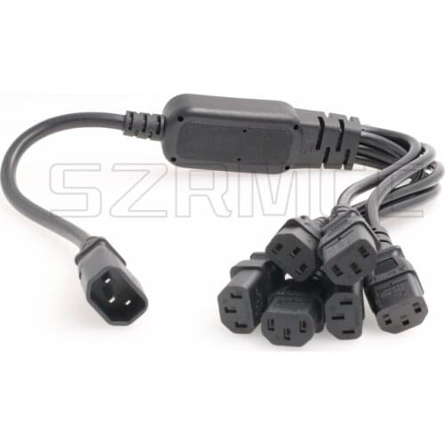 UPS PDU Server Y Splitter Power Cord IEC320 C14 to 6 x C13 10A 250V Extension Cable 60cm