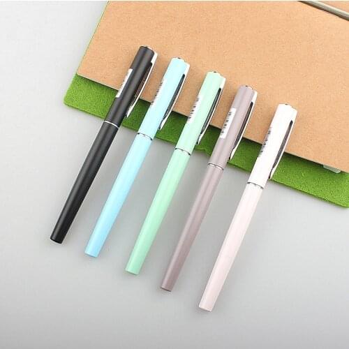 Luxury 5009 Fountain Pen 0.38mm Nib Caligraphy Pen Black Steel High Quality Ink Pens for Writing Metal Student School Supplies