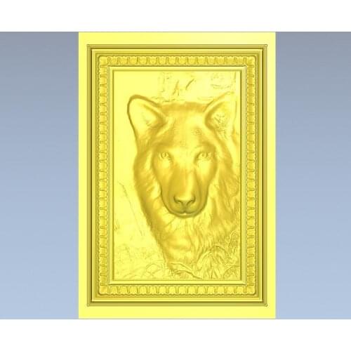 High quality 3d model relief for cnc or 3D printers in STL file format wolf
