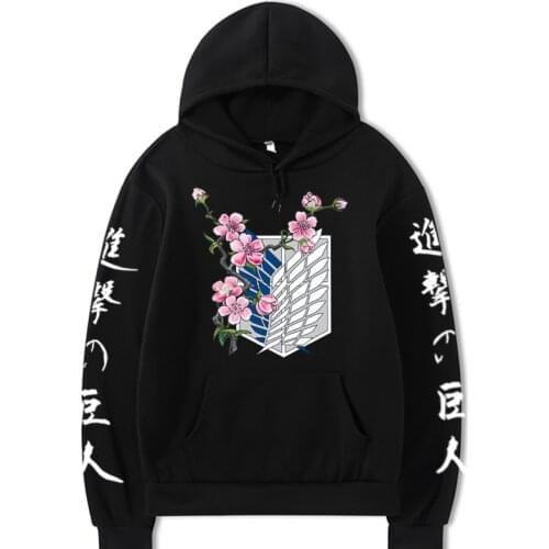 Xs-4XL EU US Size Print Attack on Titan Hoodies for Women Men Fleece Thick Warm Wings of Liberty Hoodie Attaque Des Titans Fall