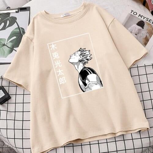Bokuto Koutarou Haikyuu Women Summer Ulzzang T Shirts Camisetas De Mujer Sleeve Tee Shirt Femme Roupas Femininas Tshirt Tops Ete