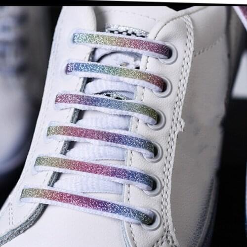 1 Pair 120cm Flat Reflective Runner Shoe Laces Safety Luminous Glowing Shoelaces Unisex for Sport Basketball Canvas Shoes