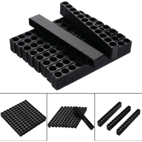 10Pcs 12 Holes Hex Shank Screwdriver Bit Holder Plastic Head Storage Case Tool Screwdriver Storage Drill Bit Organizer