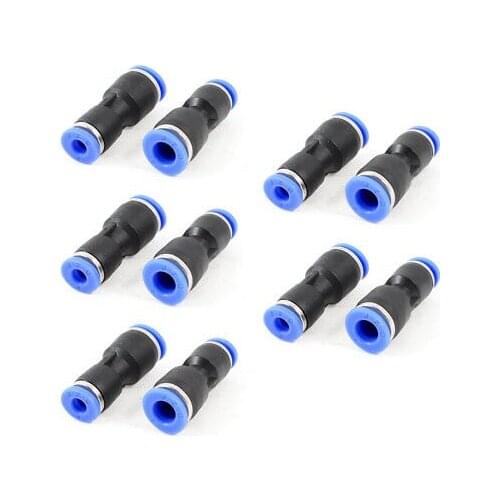 10 Pcs Air Pneumatic 6mm to 4mm Straight Push in Connectors Quick Fittings