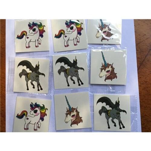 1200pcs ECO-FREINDLE Cartoon Uniocorn Tattoo Stickers For Children Party Supplies Party Favors