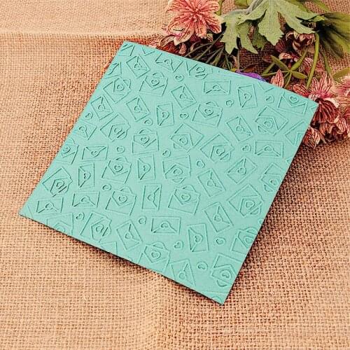 15x15 Love Etter Embossing Folders Plastic Halloween Scrapbooking DIY Template Fondant Cake Photo Album Christmas Card Making