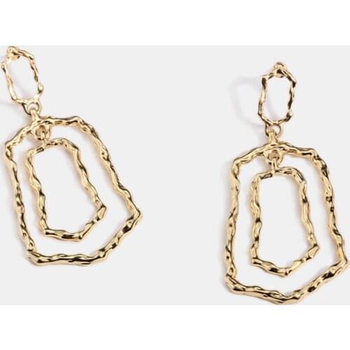 2020 New Water Drop Metal Geometry Exaggeration Drop Earrrings for Women Girls Party Jewelry