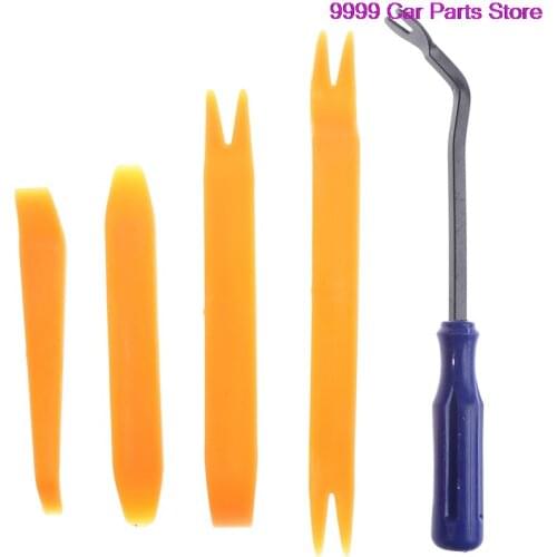 5pcs/set Car Removal Tools Automobile Nail Puller Radio Audio Panel Door Repairing Clip Trim Pry Repair Plastic Tool