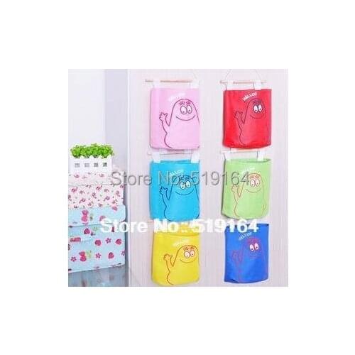 5PCS/LOT Lovely and Creative Canvas Storage bag Colorful Hanging Storage bag