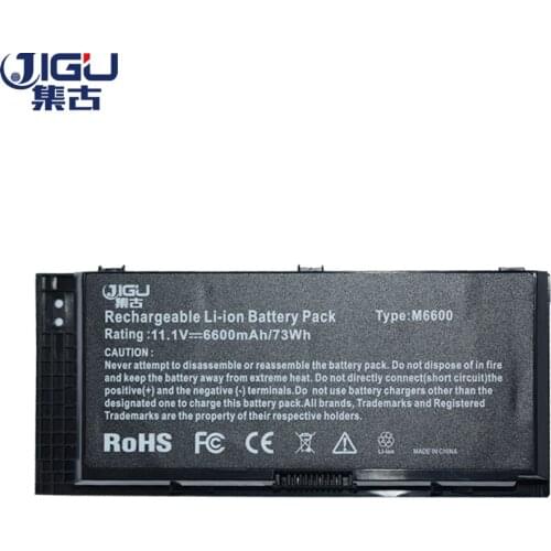 JIGU 9CELLS Laptop Battery 0FVWT4 0TN1K5 3DJH7 97KRM 9GP08 FV993 KJ321 PG6RC R7PND For Dellfor Precision M4600 M4700 M6600 M6700