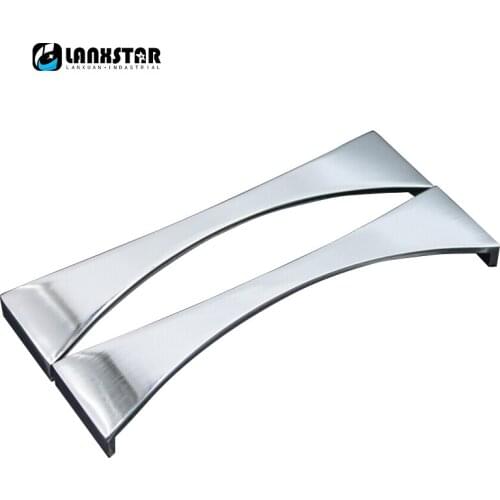 Modern Design Aluminum Alloy Handles Minimalist Furniture Hardware Accessories Bright Chrome Cabinet Hidden Drawer Handle Knobs