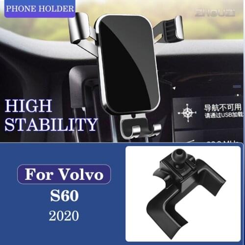 Car Mobile Phone Holder Mounts Stand GPS Navigation Bracket For Volvo S60 2017 2018 2019 2020 2021 Gravity Car Accessories