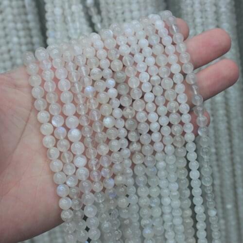 Natural rainbow moonstone beads natural GEM stone beads DIY spacer beads for jewelry making strand 15" wholesale