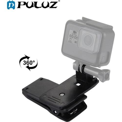 For Go Pro Accessories 360 Degree Backpack Quick Release Hat Clip Fast Clamp Mount For Dji OSMO Action/GoPro NEW HERO/HERO6/5/4