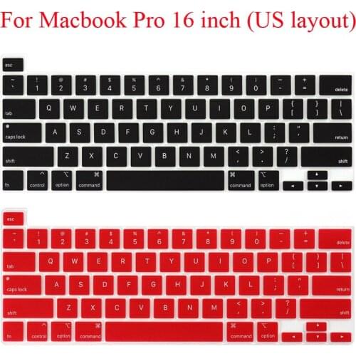 US layout keyboard cover For Macbook Pro 16 inch keyboard protector 2019 A2141 silicone waterproof keyboard skin