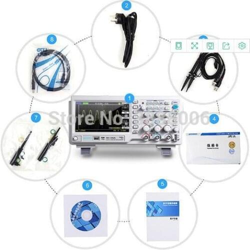 Digital Oscilloscope GA1102CAL 100MHz 7" LCD 2 channel Trigger Oscilloscope 1G Digital Oscilloscope