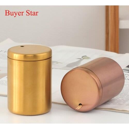 Toothpick Holder Gold Stainless Steel Table Metal Toothpick Dispenser Tooth pick Storage Box Container Household kitchen Utensil