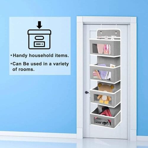 Hot over Door Organizer 4 Pockets Foldable Hanging Organizer Closet Door Organizer Hanging Storage Bag Nursery Closet