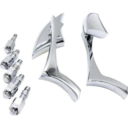 Motorcycle Rearview Mirrors Chrome/Black Side Mirrors Aluminum Mirror 8mm 10mm For Honda Yamaha Kawasaki Suzuki Touring Cruiser