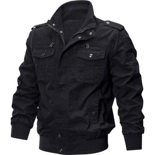 2020 Military Jacket Men Autumn Winter Casual Cotton Washed Coat Outwear Army Bomber Pilot Tactical Jacket Men Jaqueta Masculina